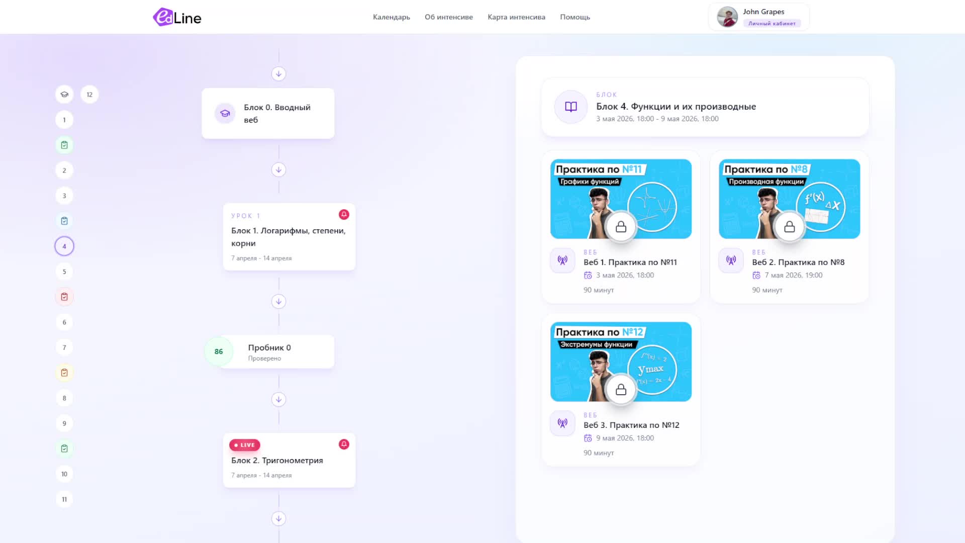 Карта интенсива